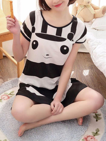 Ericdress Single Cartoon Short Sleeve Women's Nightgown img 1