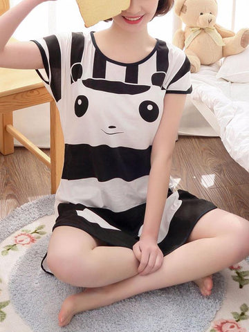 Ericdress Single Cartoon Short Sleeve Women's Nightgown img 2